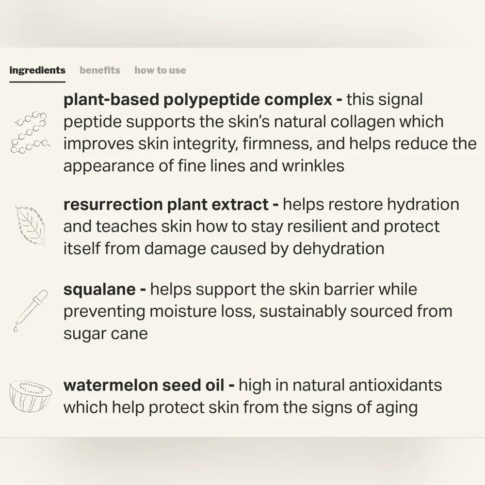 RESURRECTION Polypeptide Cream SKIN-FIRMING RICH MOISTURIZER